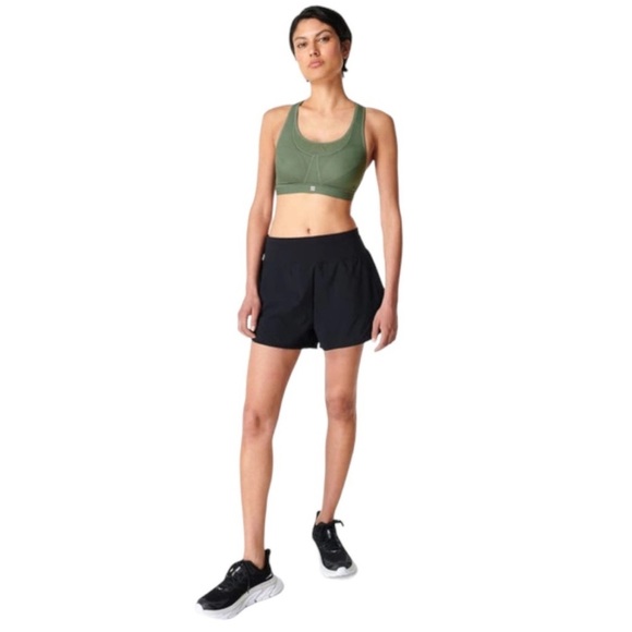 SWEATY BETTY Ultra Run Sports Bra in Heath Green 34D - Picture 3 of 7